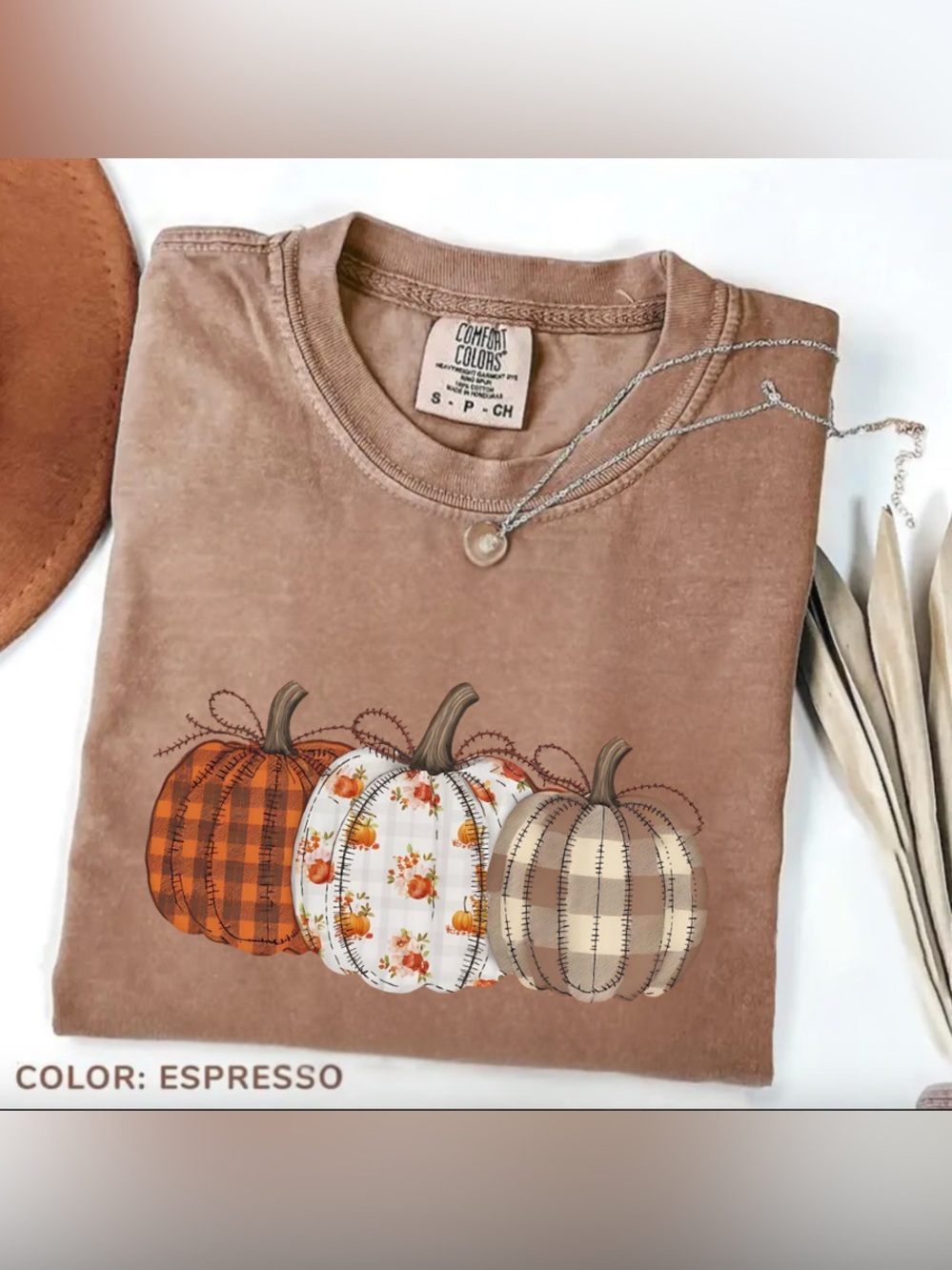 Comfort Colors Espresso Pumpkin Graphic Tee